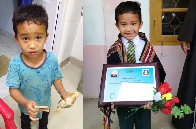 পুরস্কৃত করা হল হাসপাতালে মুরগিছানা নিয়ে যাওয়া শিশুকে