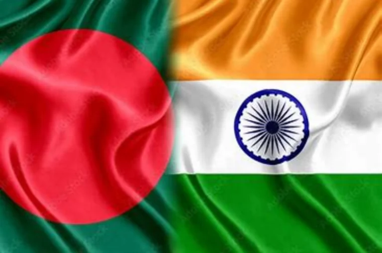 Flags of India and Bangladesh side by side, representing the India Bangladesh Meme War and rising online tension between the two nations.