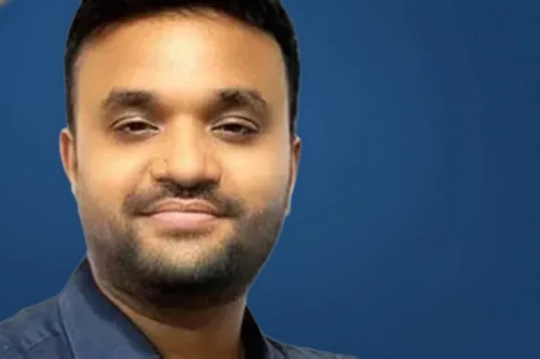 ED Raid Pratik Jain And I-PAC ,Portrait of Pratik Jain associated with I-PAC amid ED raid news coverage.