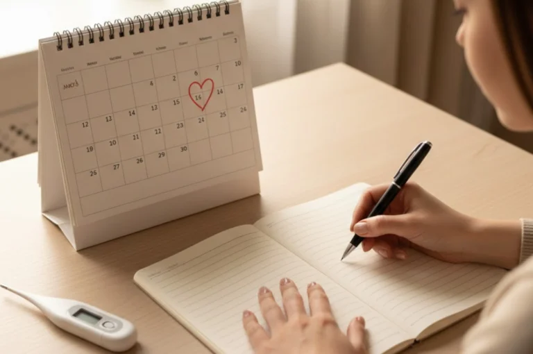 Calendar to track Ovulation Symptoms for best time to conceive.