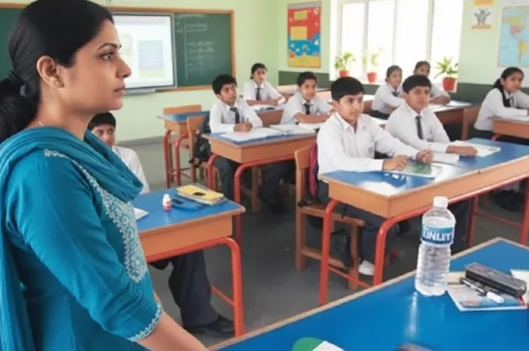 Teacher guiding students in a classroom during Upper Primary Preparation Guide session