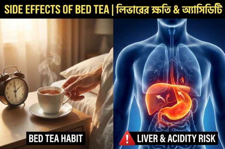 Side Effects of Bed Tea. বেড টি পানের মারাত্মক ক্ষতি: লিভার ও অ্যাসিডিটির ঝুঁকি