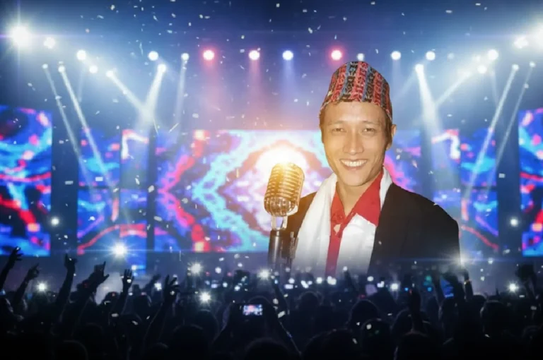 Prashant Tamang performing on stage before his tragic death, remembered as Indian Idol 3 winner and beloved Darjeeling singer.