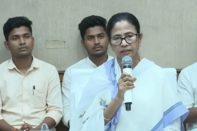 A young man from West Bengal holding his Madhyamik certificate and a smartphone showing the Yuva Sathi scheme application portal, representing the state's financial assistance for unemployed youth.