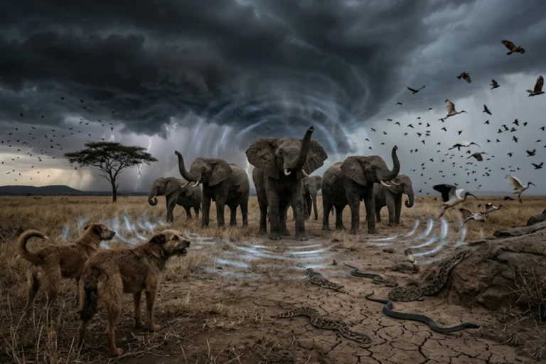 How animals detect natural disasters early through infrasound, seismic waves, and environmental changes