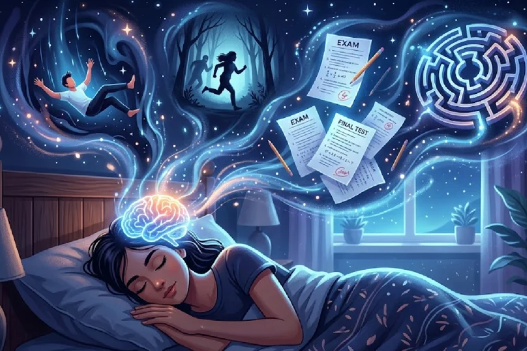 Psychological meaning of recurring dreams showing subconscious mind symbols during sleep