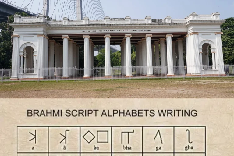 কুড়ি বছরের যুবকের সঙ্গে ভারতীয় লিপির অমর যোগসূত্র: ইতিহাস আজও যাকে ভুলতে পারেনি James Prinsep Ghat in Kolkata and Brahmi script alphabets chart representing james prinsep brahmi script history