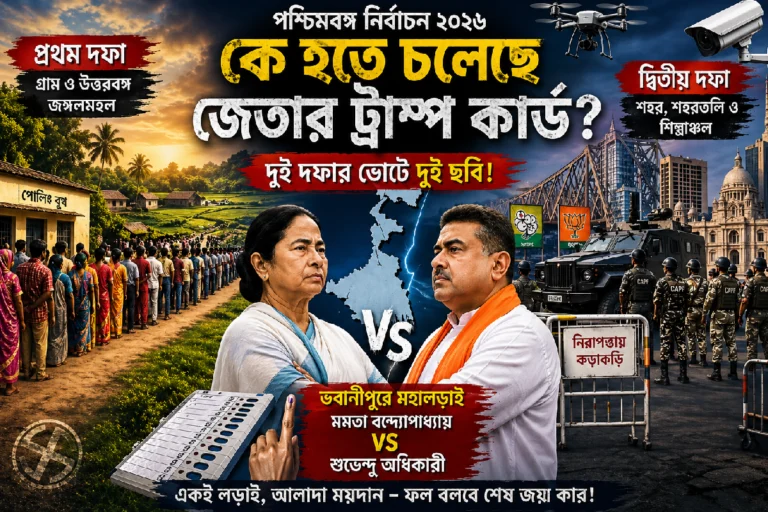 West Bengal Election 2026 Phase 1 vs Phase 2 voting comparison showing rural and urban voting trends