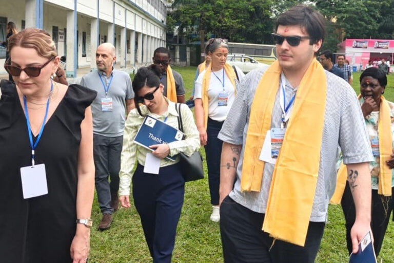 Foreign Delegates WB Election observation under IEVP in Siliguri and Kurseong polling booths.