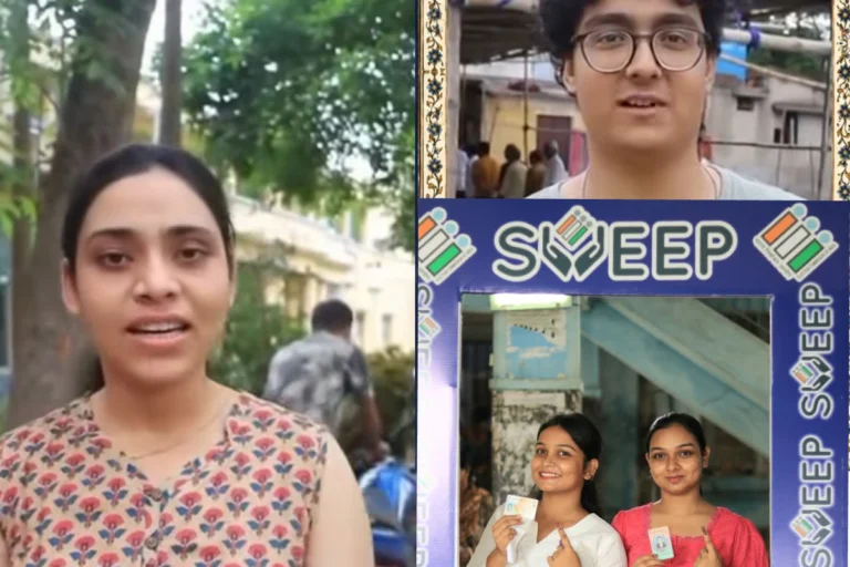 First Time Voters Experience India 2026 showing young voters standing in queue and casting their vote peacefully