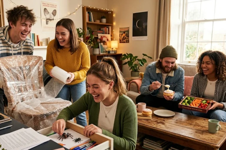 Best April Fool Pranks Ideas for Friends funny harmless prank setup with friends laughing