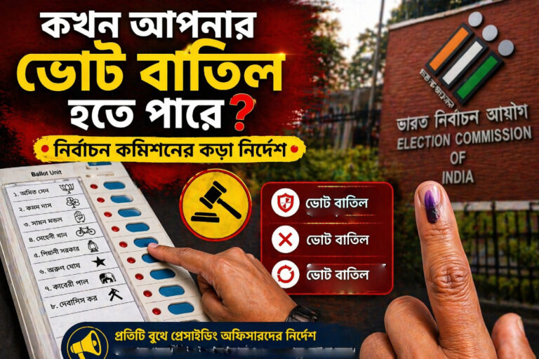 Vote Cancellation Rules India Election 2026 showing EVM machine inspection and strict election commission guidelines