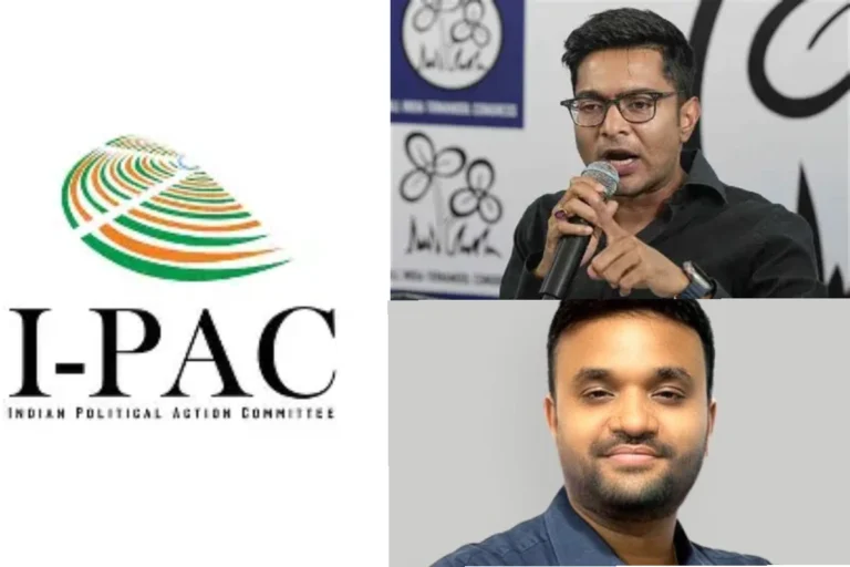 • Conceptual illustration showing a political strategist walking away from the West Bengal Election 2026 chessboard.