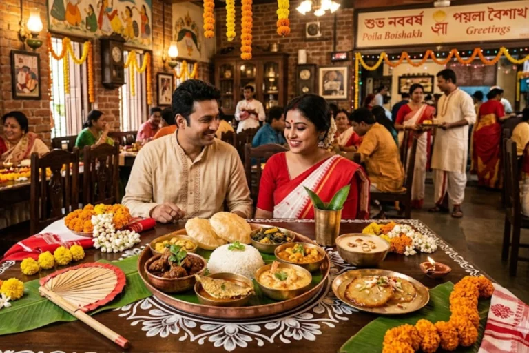 নববর্ষে দিন বিশেষ চমক, কোন রেস্তোরাঁয় কী বিশেষ মেনু থাকছে? প্রিয়জনকে নিয়ে শহরের সেরা ৫ খাবারের ঠিকানা জেনে নিন Poila Boishakh restaurant Kolkata special Bengali thali with traditional dishes like rice, fish curry and sweets