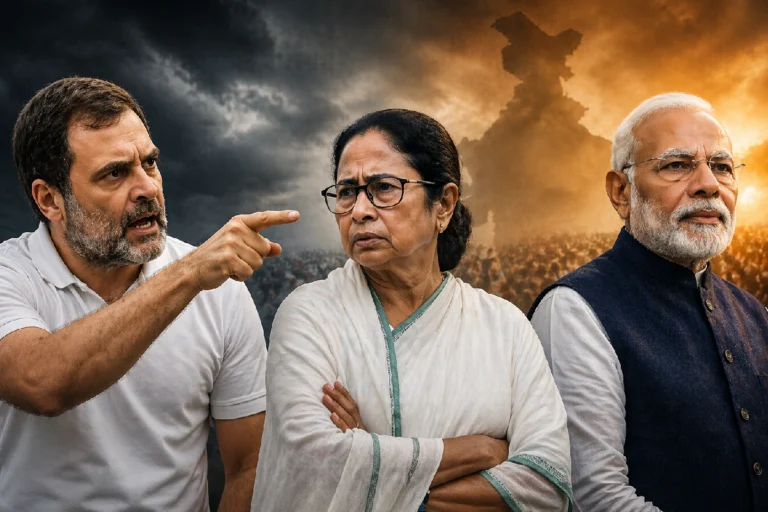 A conceptual image showing a viral political video being shared on a smartphone symbolizing digital election campaigns.