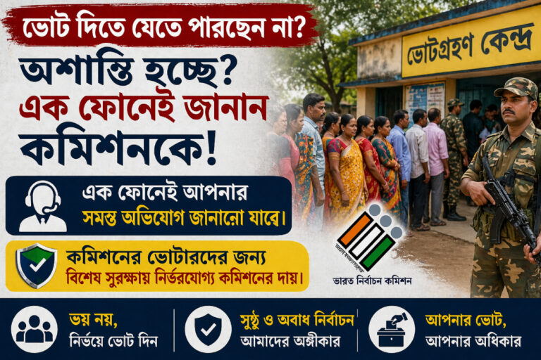 West Bengal Election Helpline Number voter support during poll violence