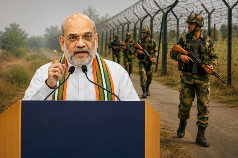 Border Security 3D Strategy review by Amit Shah at India Bangladesh border areas
