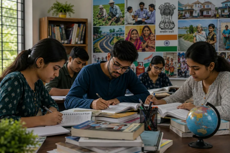 West Bengal Government Schemes: Students preparing for competitive exams with government scheme notes and study materials