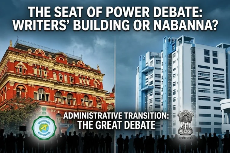 West Bengal Administrative Office Shift: Writers Building and Nabanna buildings in Kolkata representing possible administrative office shift in West Bengal