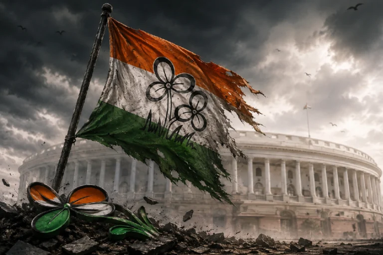 TMC Defeat 2026 analysis showing reasons behind Trinamool Congress election loss
