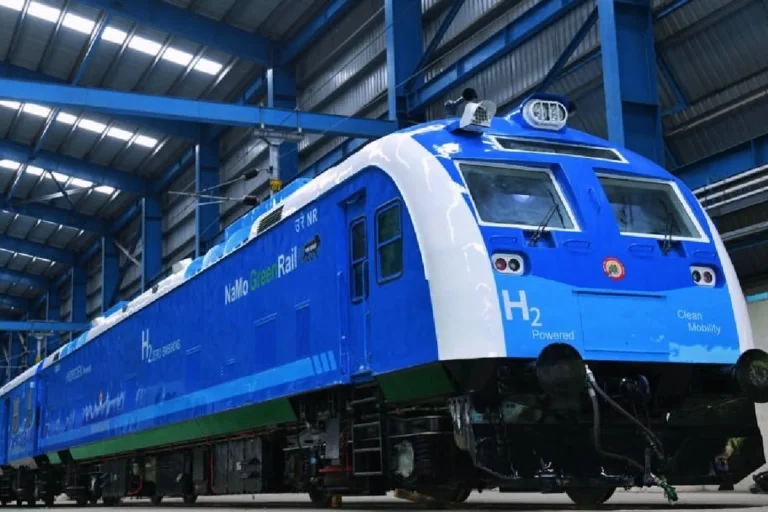 India Hydrogen Train inaugurated by Prime Minister Narendra Modi showcases hydrogen fuel cell technology with affordable fares, modern AC coaches, automatic doors, and eco-friendly clean mobility.