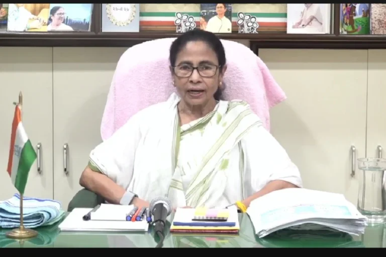 Mamata Banerjee Statement during a public address discussing TMC workers, TMC Bhaban controversy, political allegations, and remarks about Suvendu Adhikari in West Bengal.
