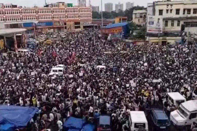 NEET Student Protest Kolkata at Dharmatala as students march against exam irregularities and demand transparency