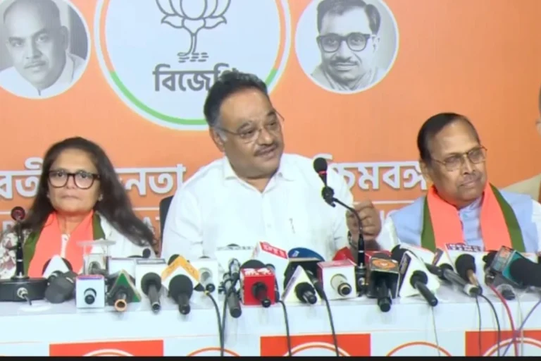 Three TMC MPs Join BJP as Sukhendu Sekhar Roy, Sushmita Dev, and Prakash Chandra Barai formally join the party in the presence of BJP leaders in Kolkata.