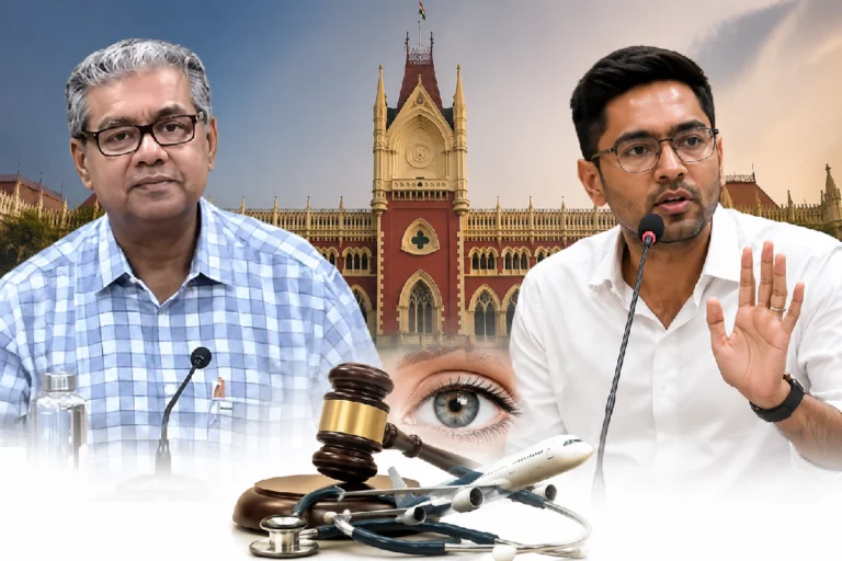 “পিসিমণির চোখের মণি মার্কিন যুক্তরাষ্ট্রেই সেবাশ্রয় খুলুন”— কেন কটাক্ষ করলেন স্বাস্থ্যমন্ত্রী? Abhishek Banerjee Foreign Travel case as the Calcutta High Court denies immediate permission for overseas eye treatment while directing medical evaluation at SSKM Hospital.