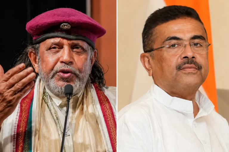 হাসপাতালে মিঠুন চক্রবর্তী! খোঁজ নিতে পৌঁছালেন শুভেন্দু অধিকারী, জানুন কেমন আছেন অভিনেতা Suvendu Adhikari Visits Mithun Chakraborty at a private hospital to inquire about the veteran actor's health following his successful hand surgery.