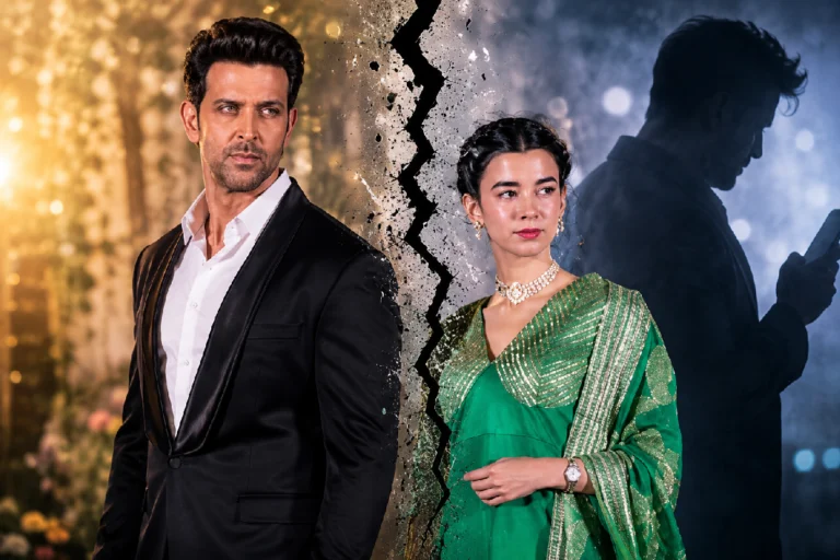 হৃতিকের প্রেমজীবনে ফের ঝড়? ভাঙনের পথে হৃতিক-সাবার প্রেম? ভাইরাল ছবিতে তোলপাড় বলিউড Hrithik Roshan Saba Azad Relationship showing a visual representation of growing distance between the Bollywood couple