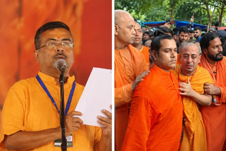 Suvendu Adhikari Chinmoy Krishna Das remarks on Bengali Hindu history and culture