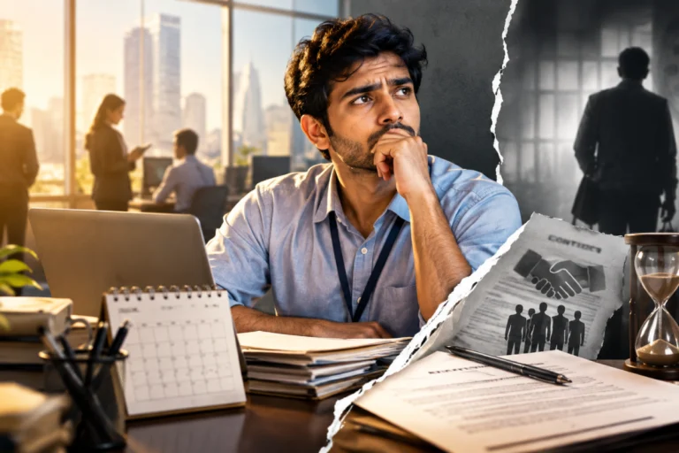 চুক্তিদাস – এক কর্মজীবনের গল্প যার চাকরি আছে, কিন্তু নিশ্চয়তা নেই। Contractual Employees facing job uncertainty and dependence on contract renewal in the modern workplace