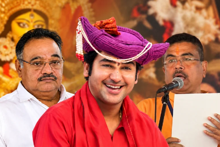 দুর্গাপুজোর নবমীতে এবার কি মাটন কষা বাদ? বাঙালির খাদ্যসংস্কৃতির সামনে কি গেরুয়া রাজনীতির পরীক্ষা! Durga Puja Food Controversy involving Dhirendra Krishna Shastri, Suvendu Adhikari and the debate over non-vegetarian food