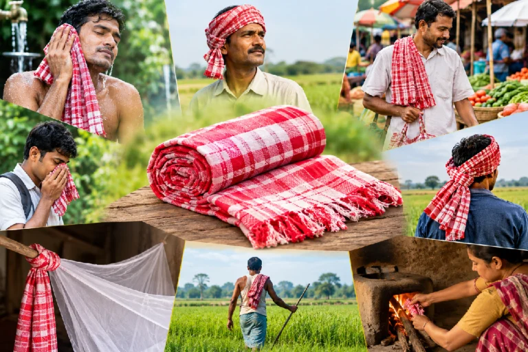 গামছা পুরাণ Bengali Gamcha representing traditional Bengali culture and everyday life