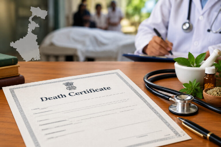 Death Certificate Rules West Bengal for home death certification